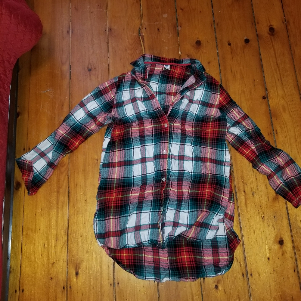 Old navy plaid nightshirt size small
